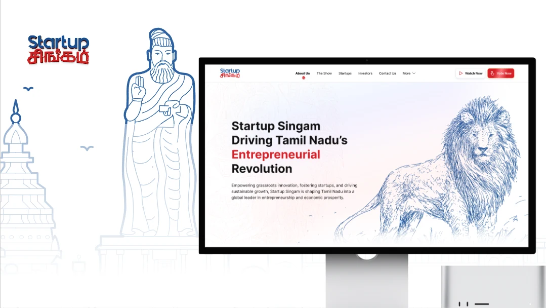Website home page design case study screenshot